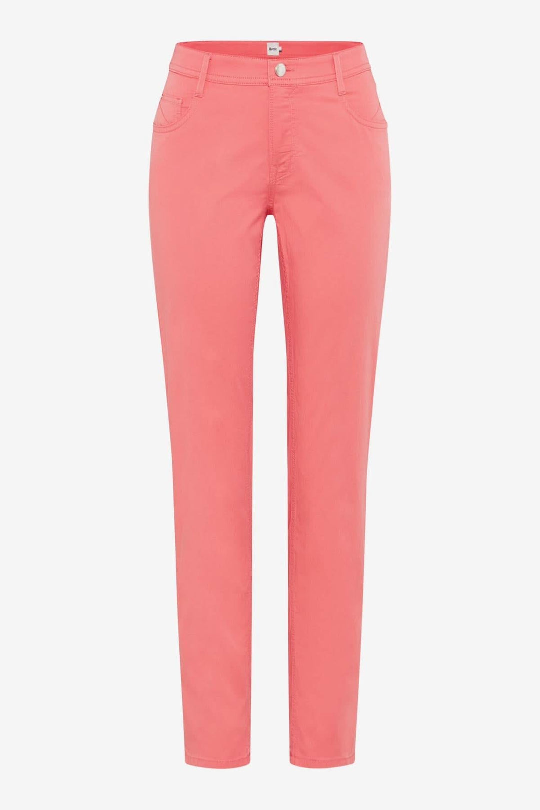 Pantalon chino MARY S ultra léger, coupe droite, couleur corail, parfait pour looks décontractés et élégants.