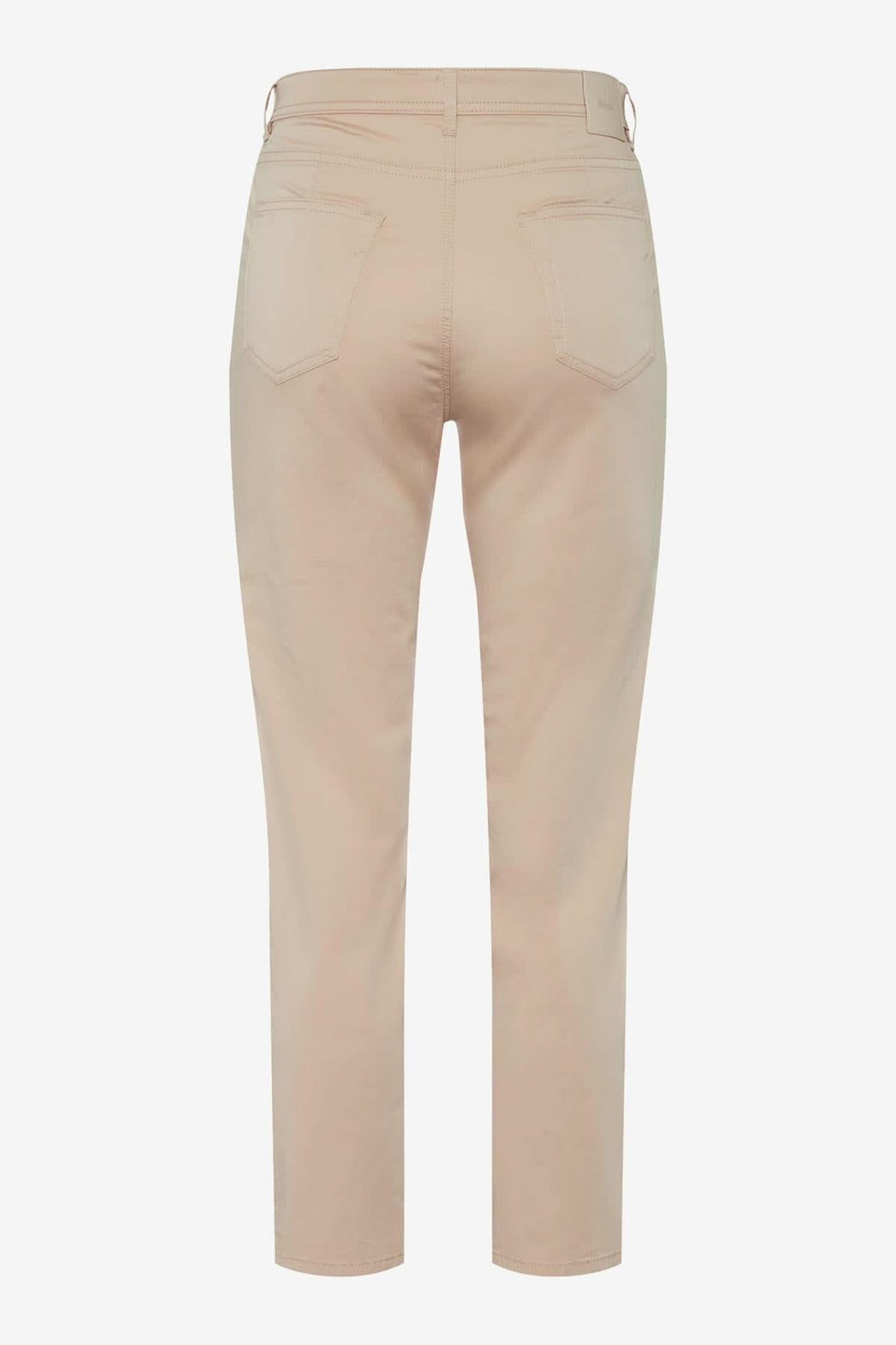 Pantalon chino MARY S ultra léger, coupe droite, vu de dos, couleur beige, design moderne et décontracté.