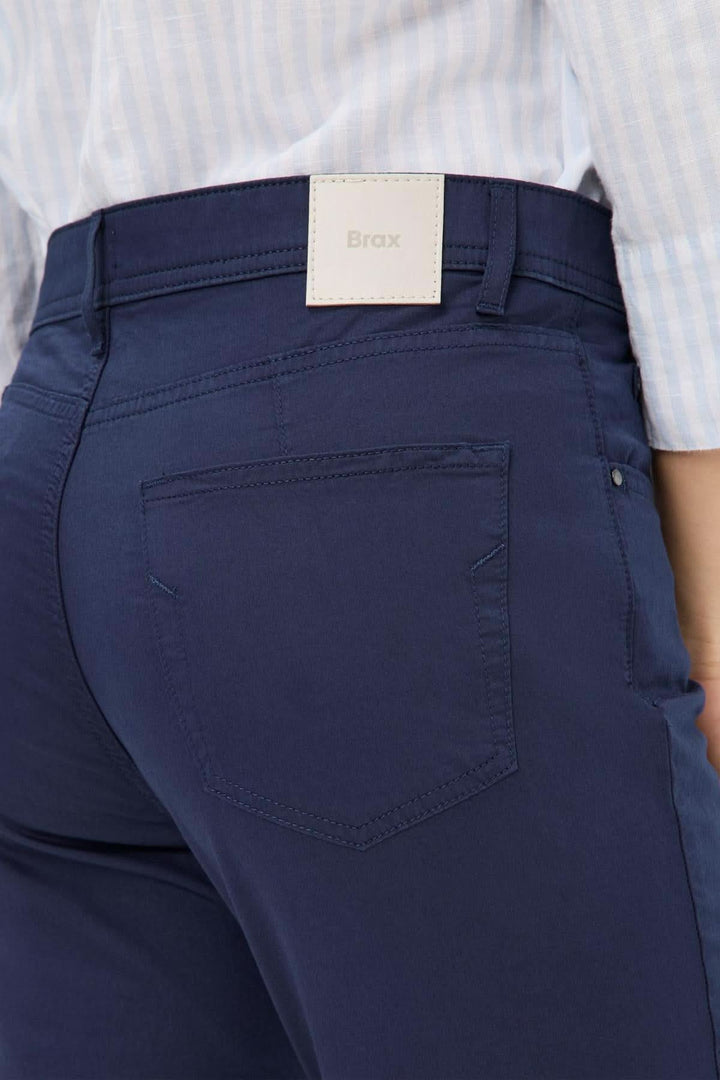 Pantalon chino MARY S ultra léger, coupe droite avec poches arrière, couleur marine, style décontracté.