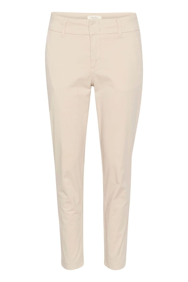 Pantalon chino Soffys beige, coupe droite classique, taille classique, idéal pour un style décontracté ou élégant.