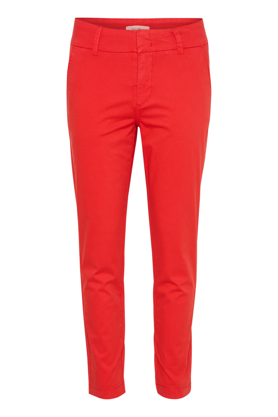 Pantalon chino Soffys rouge avec coupe droite et finition épurée, parfait pour un look décontracté ou élégant.
