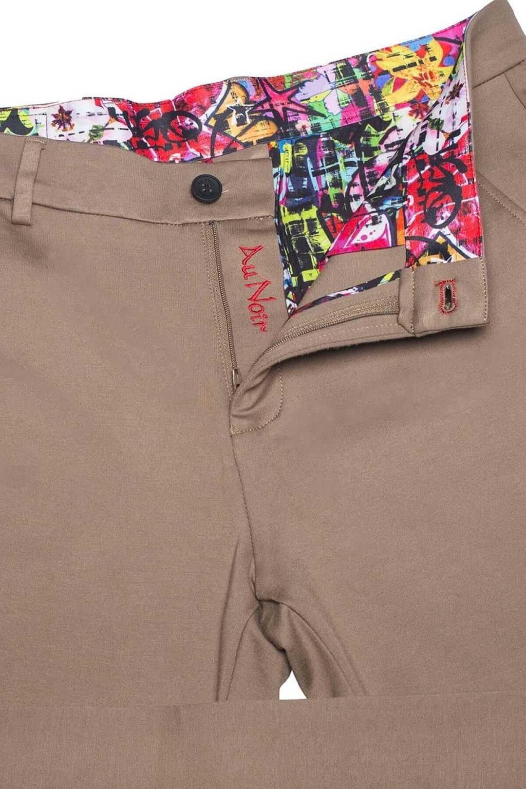 Pantalon de style Beretta avec tissu extensible et ceinture colorée, coupe ajustée parfaite pour le bureau et les sorties.