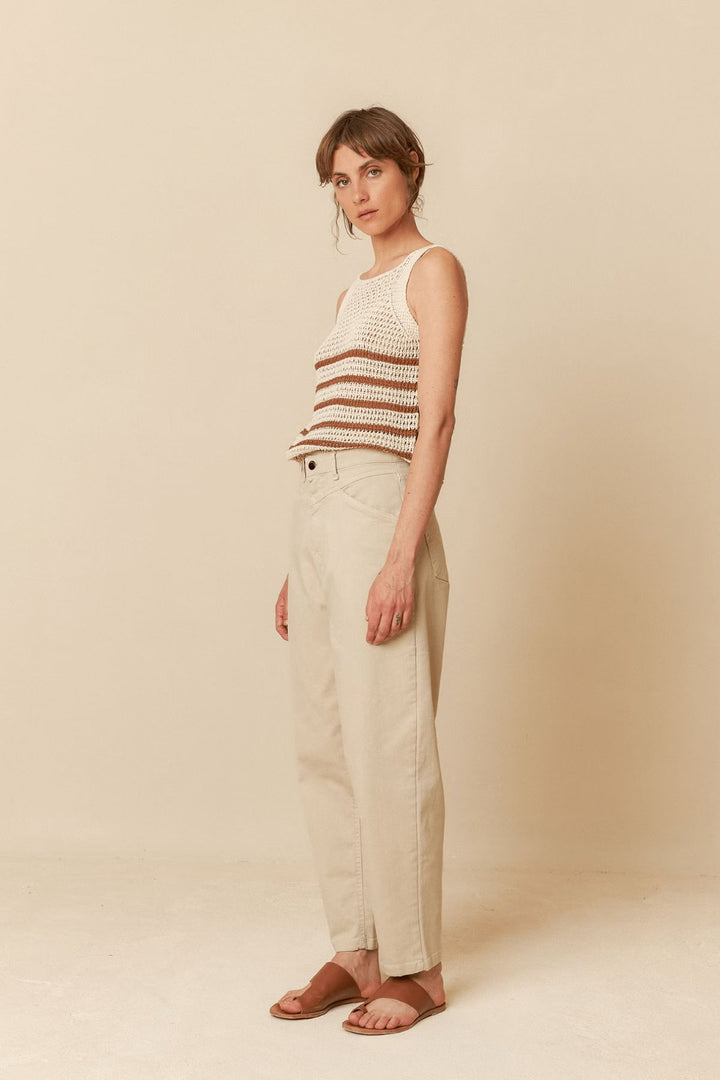 Pantalon taille haute