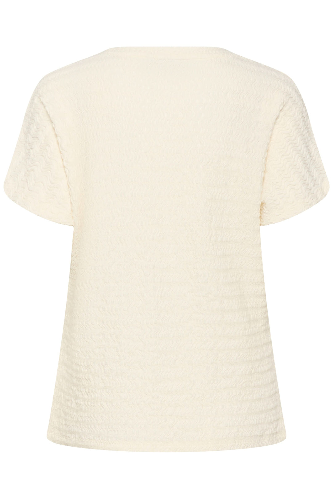 Dos du T-shirt Felecity texturé à manches courtes en tissu doux et confortable.