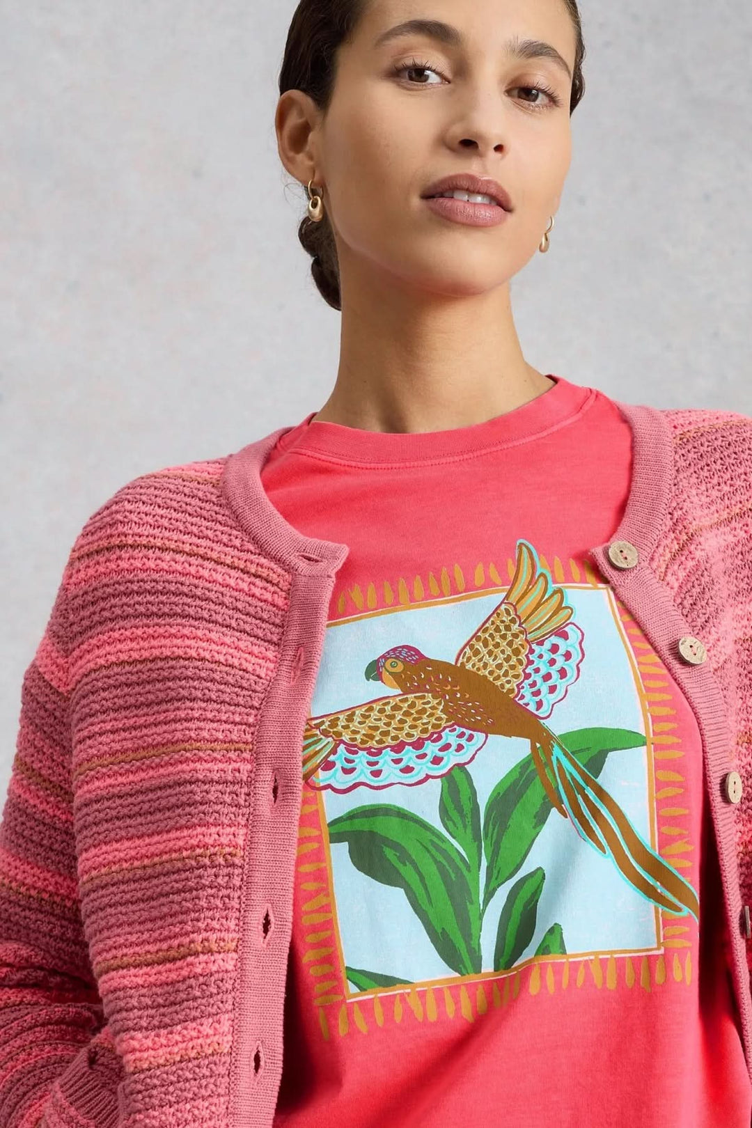 T-shirt Gina imprimé motif oiseau