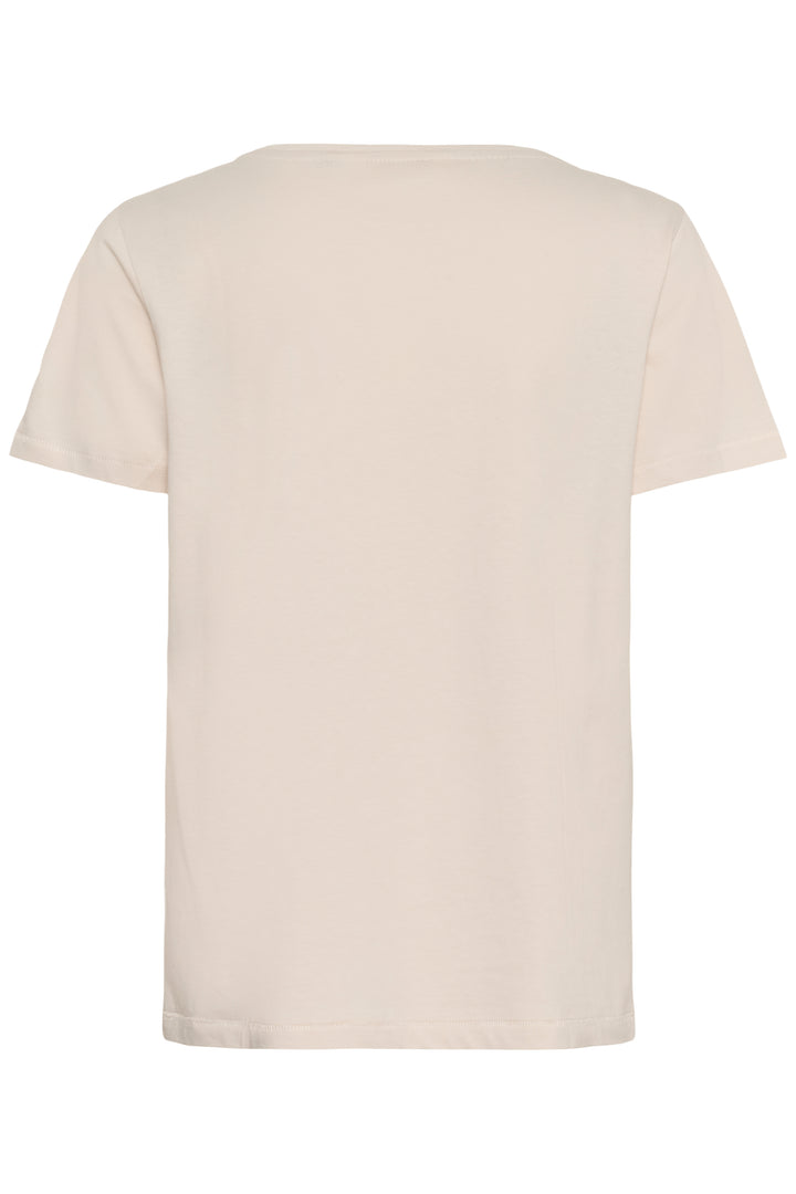 T-shirt Joliy avec manches courtes et coupe droite vue de dos, tissu doux et confortable. Décris moi le produit en français.