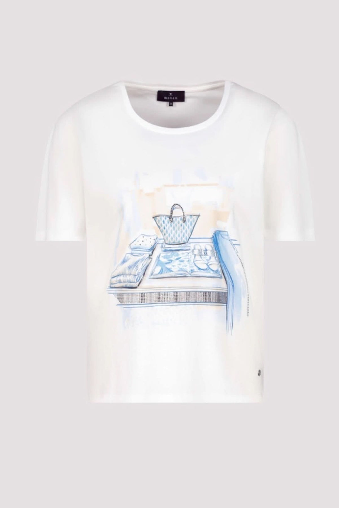 T-shirt blanc avec imprimé élégant d&
