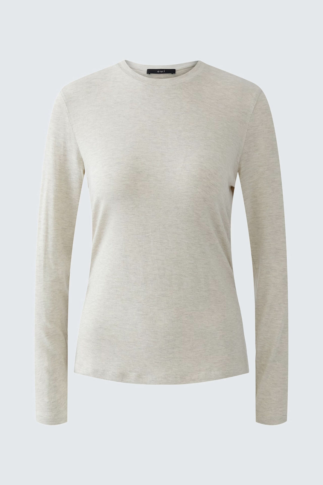 T-shirt à manches longues en jersey modal doux, avec fronces flatteuses à la taille et col rond.