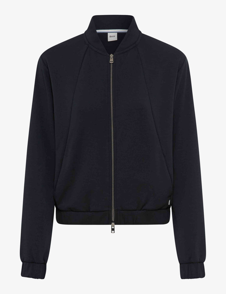 Veste bomber zipée BECKY L avec fermeture zippée, design contemporain et minimaliste, idéale pour tenues décontractées ou plus soignées.