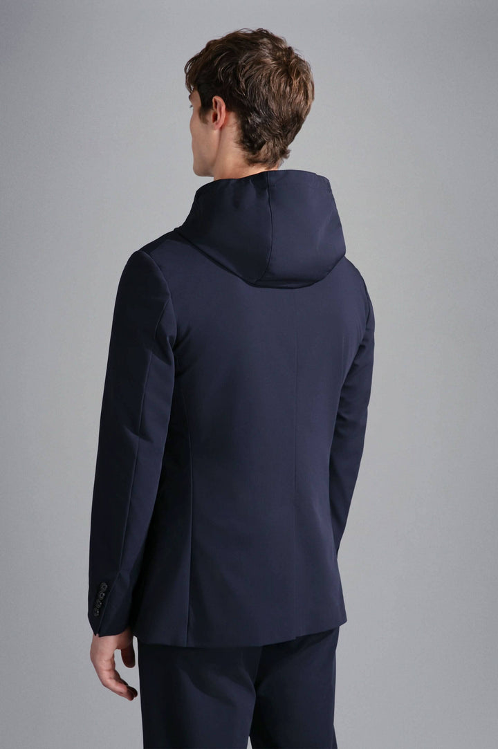 Veston extensible à capuchon de Paul and Shark, vue arrière, style contemporain et confort.