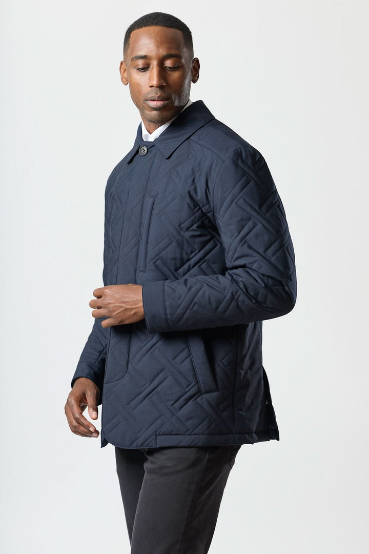 Manteau matelassé technique marine