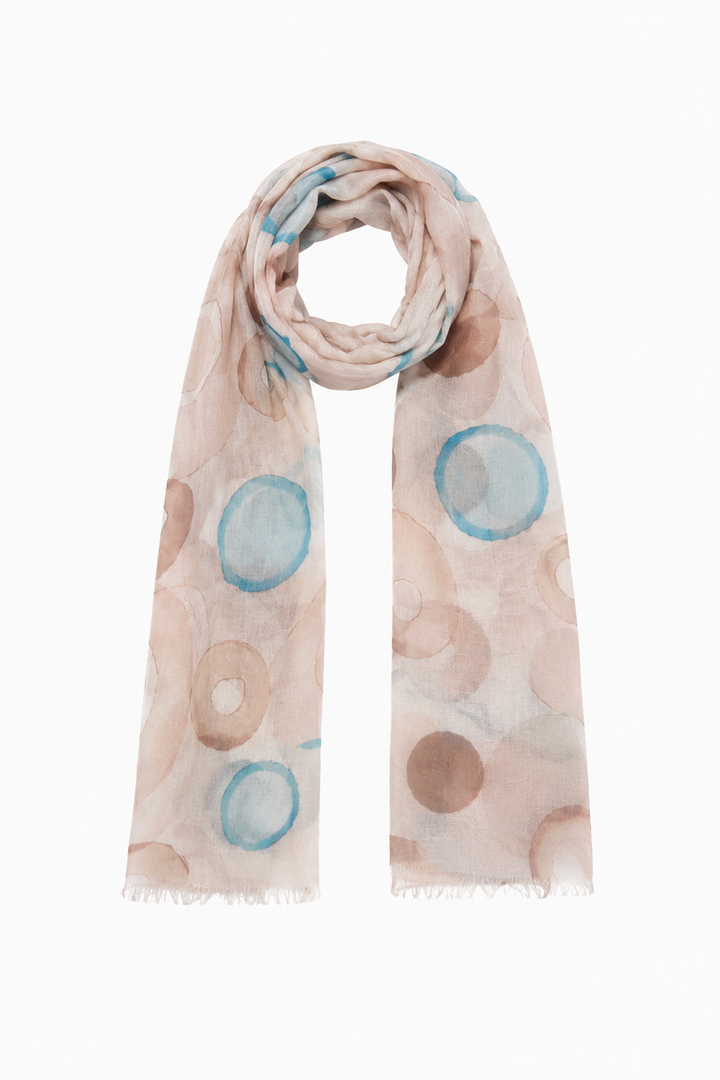 Lightweight scarf with an artistic pattern