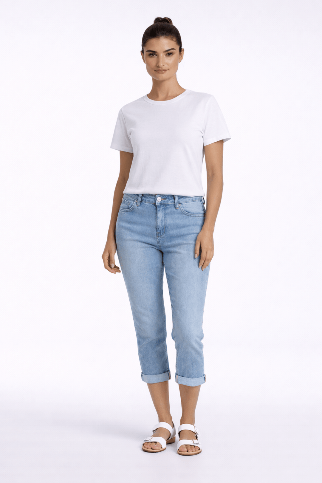 Pantalon capri ajusté