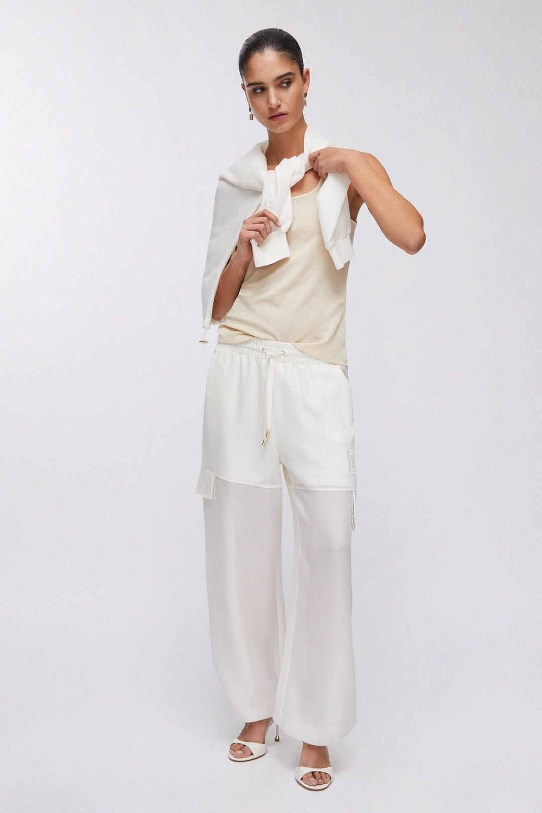 Pantalon jogging large à cordon