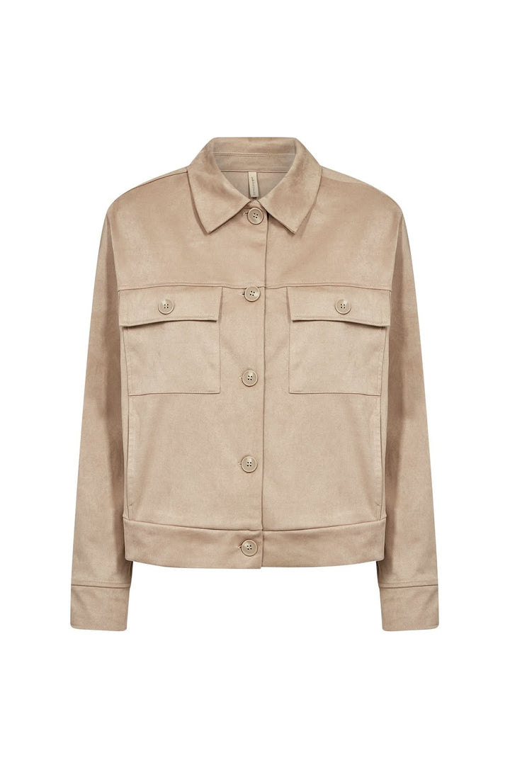 Hudda suede-effect jacket with patch pockets 