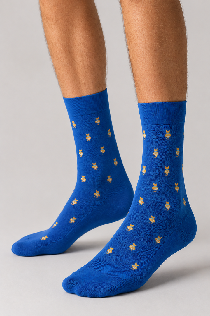 Cat-print socks