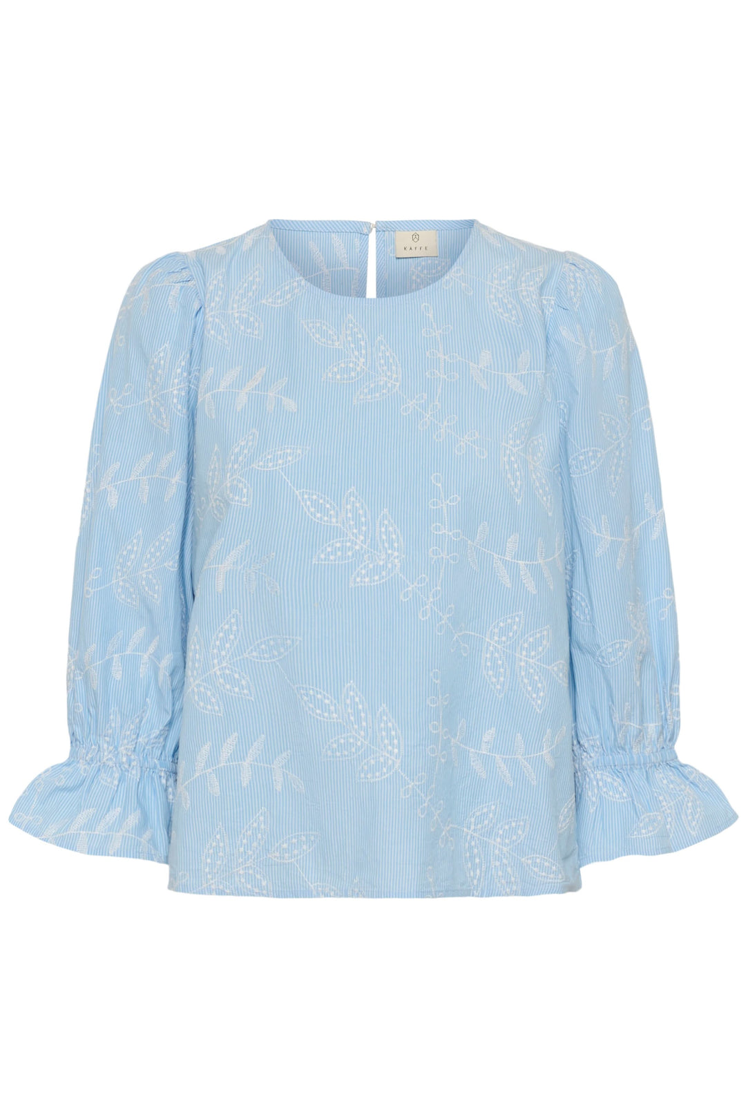 Marlee Embroidered Blouse with Three-Quarter Sleeves