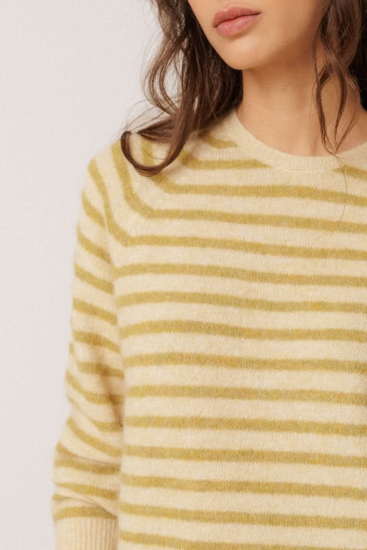 Soft knit striped sweater 