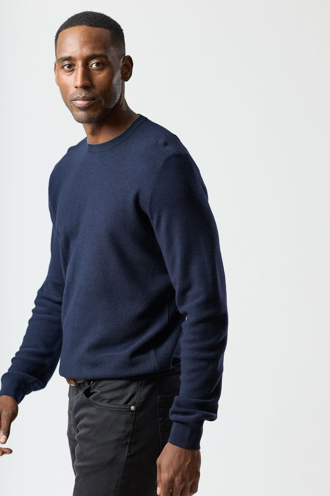 Chandail en laine à col rond