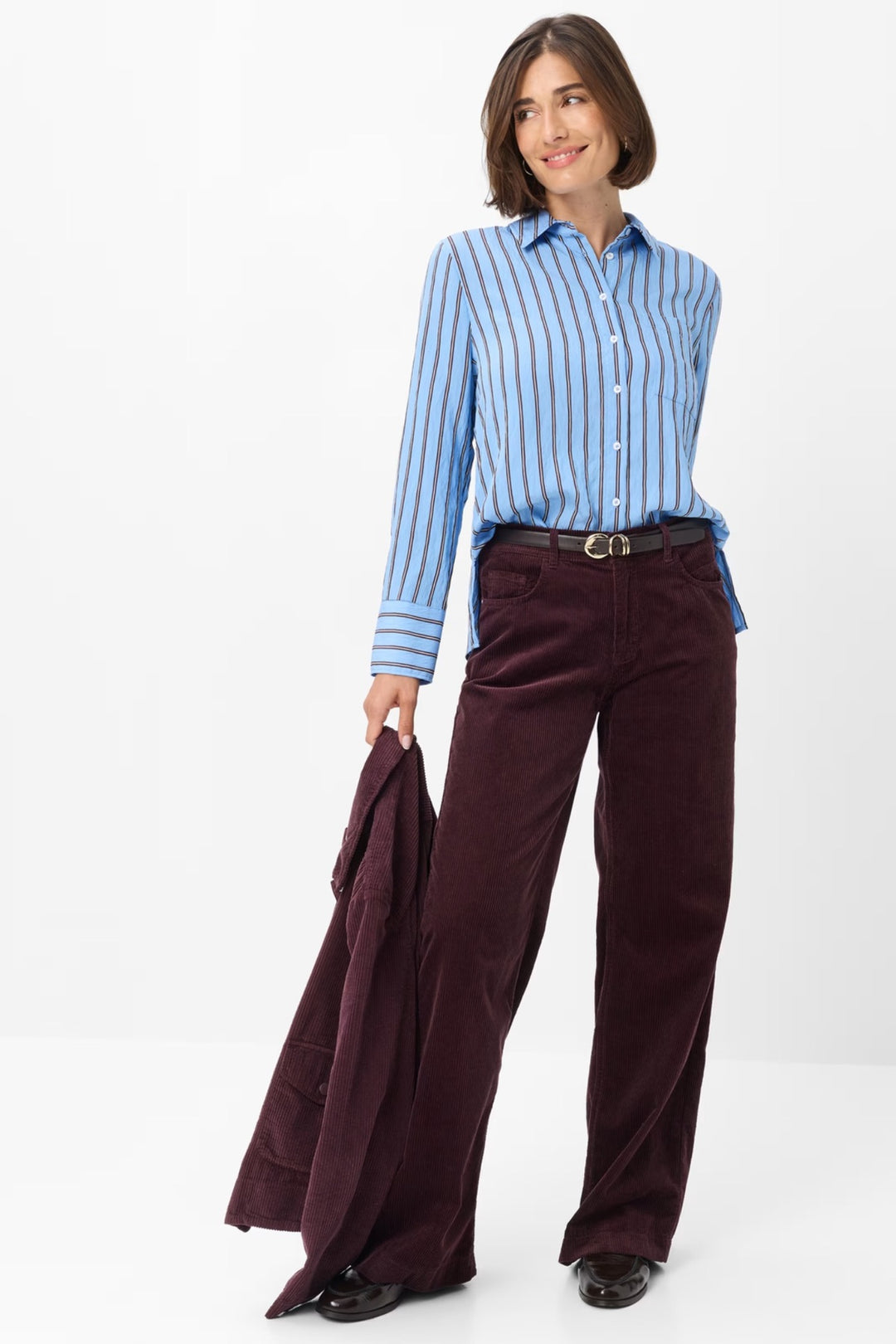Chemise Vica rayée à coupe droite