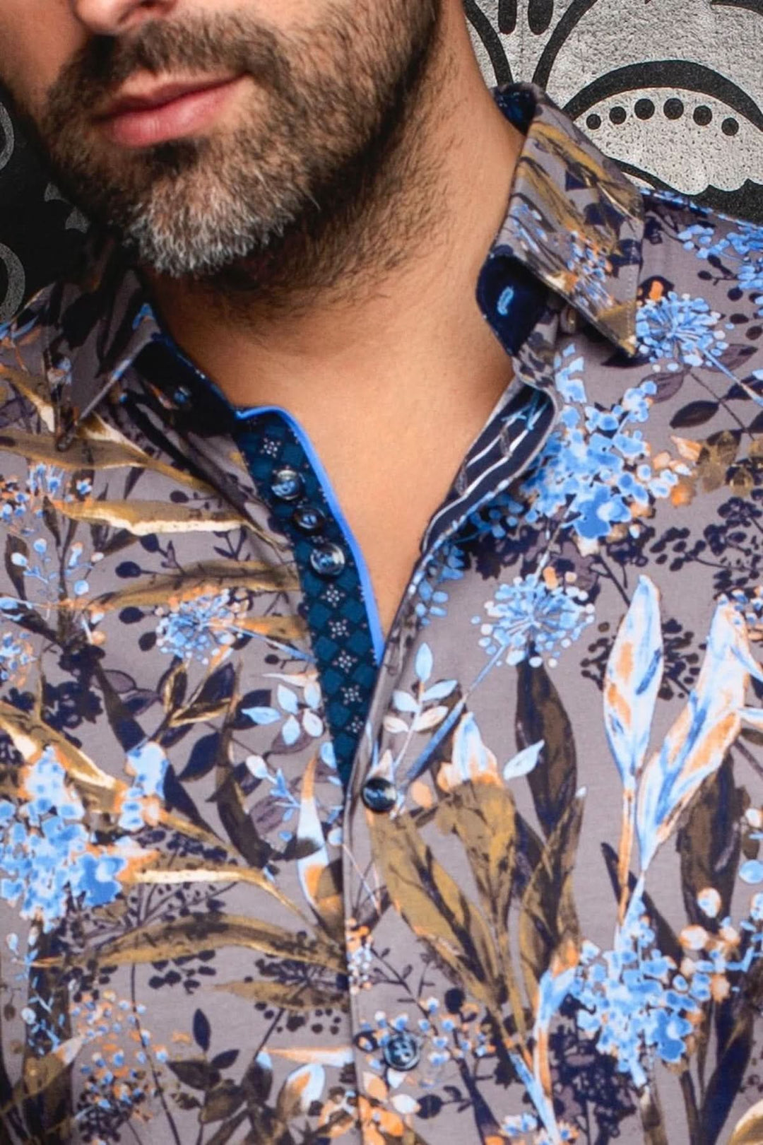Dereveaux Sport Shirt with Botanical Print