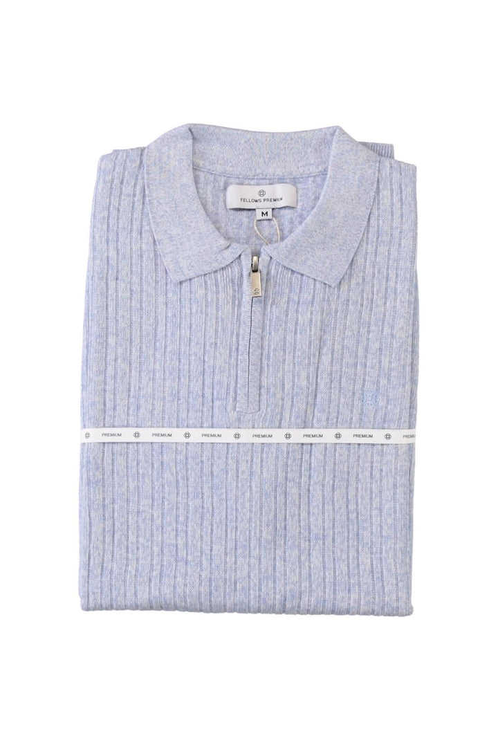 Polo manches courtes à maille texturée