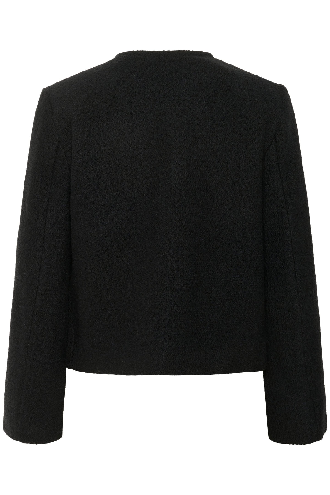 Veste courte texturée à boutons dorés