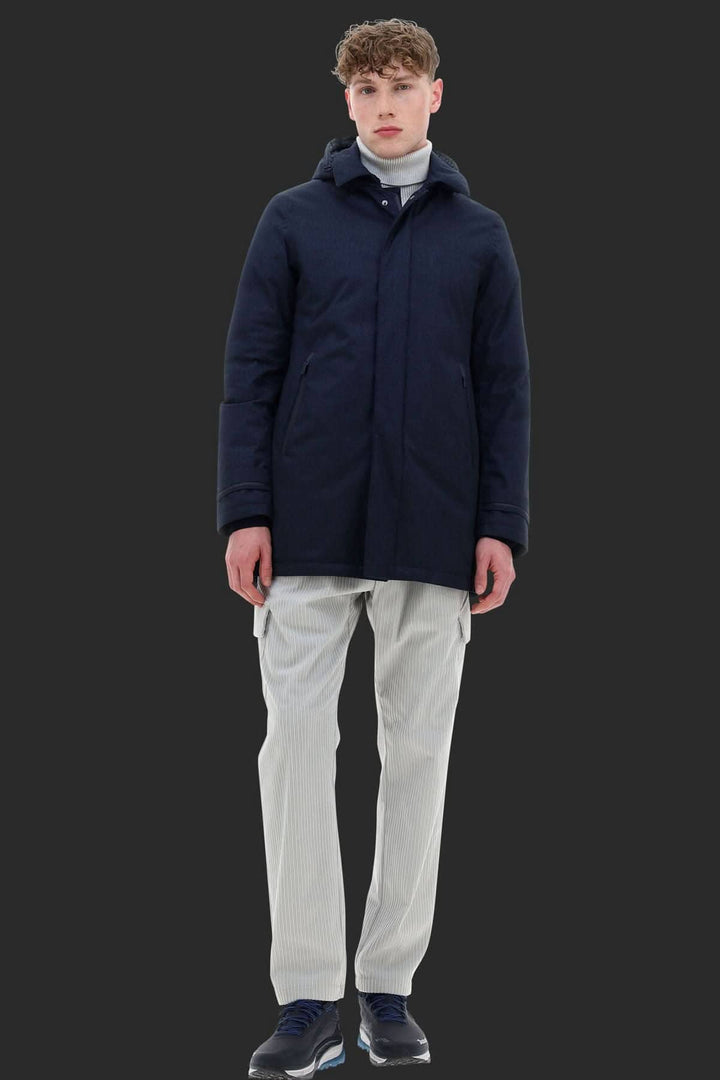Manteau carcoat en polyester, résistant à l'eau, idéal pour affaires et occasions décontractées.