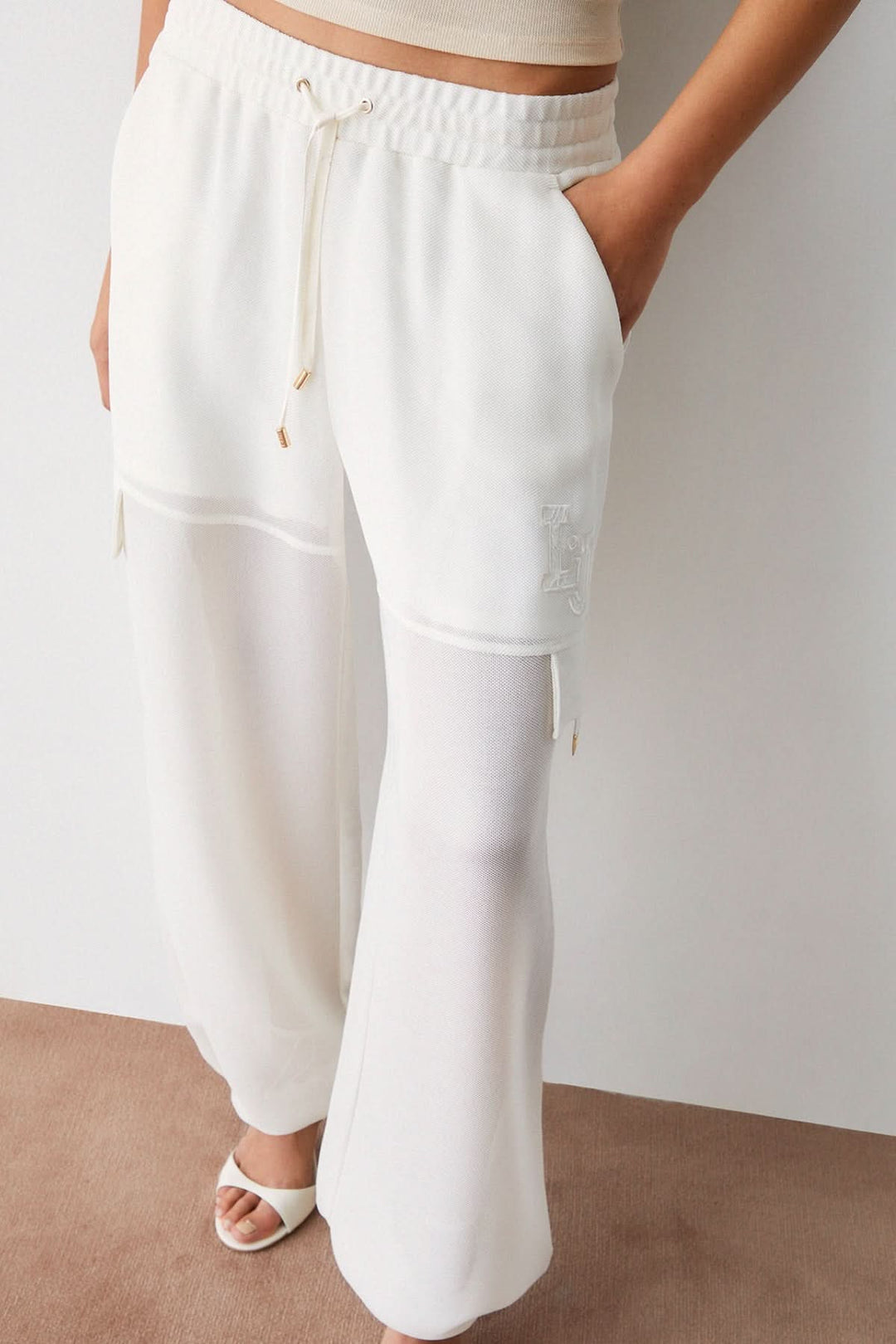 Pantalon jogging large à cordon