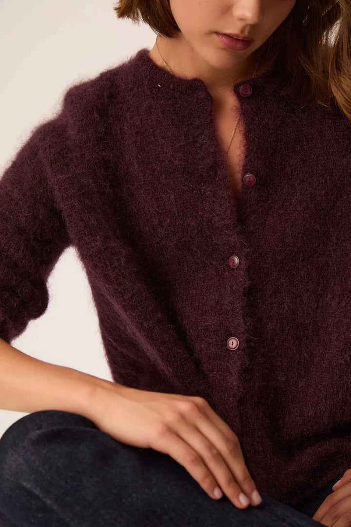 Cardigan Bea ample en kid mohair et laine mérinos pour femme Des Petits Hauts
