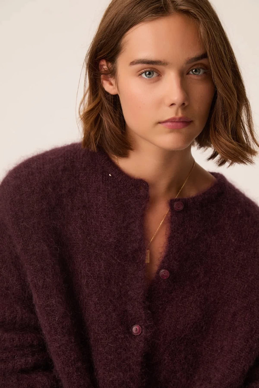 Cardigan Bea ample en kid mohair et laine mérinos pour femme Des Petits Hauts
