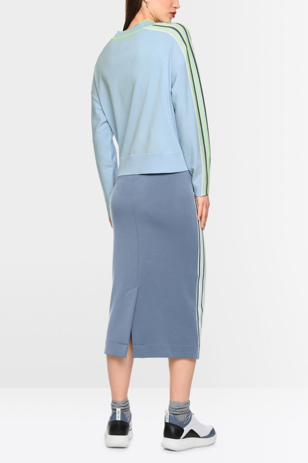 Front view of a gray, textured Marc Cain women&
