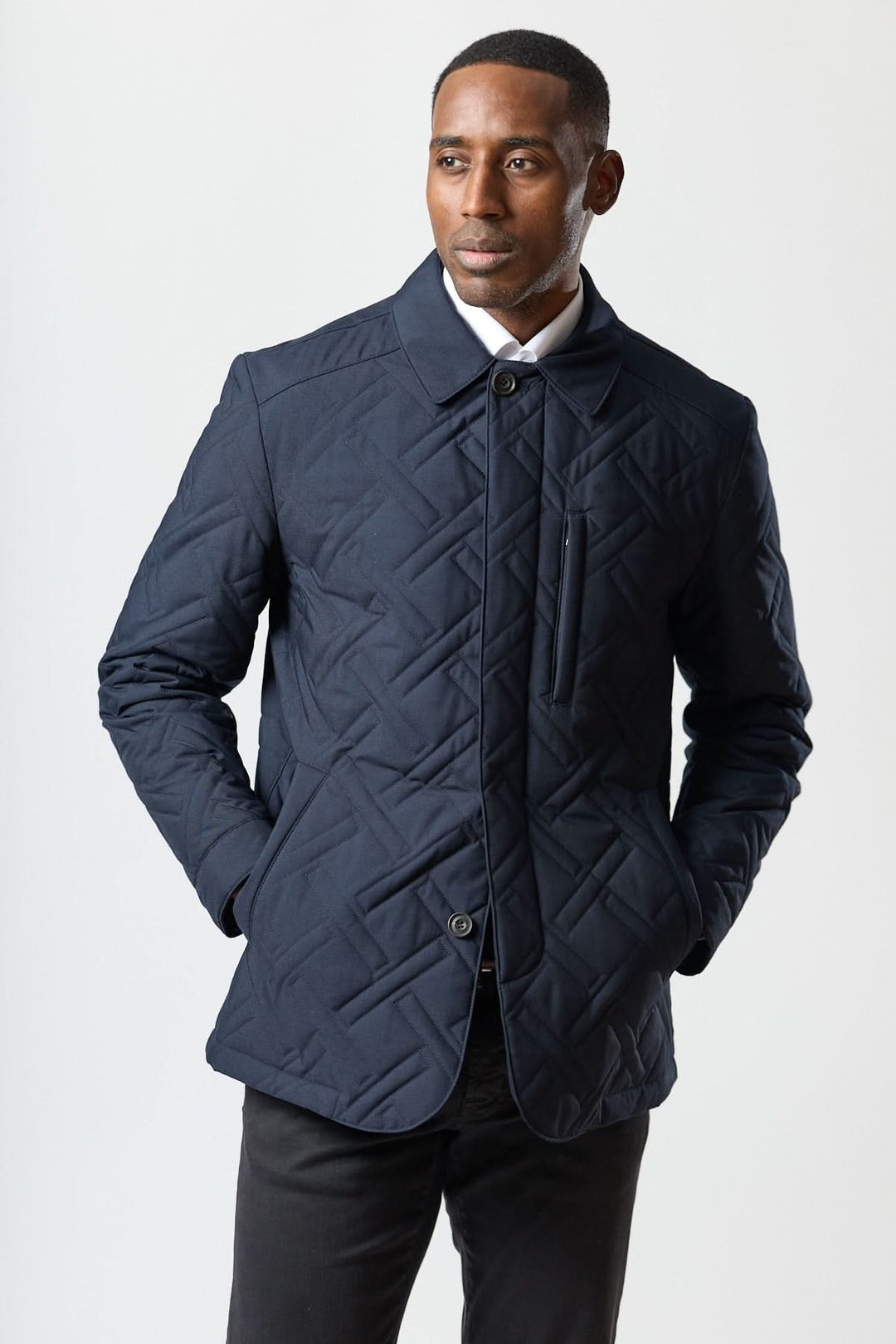 Manteau matelassé technique marine