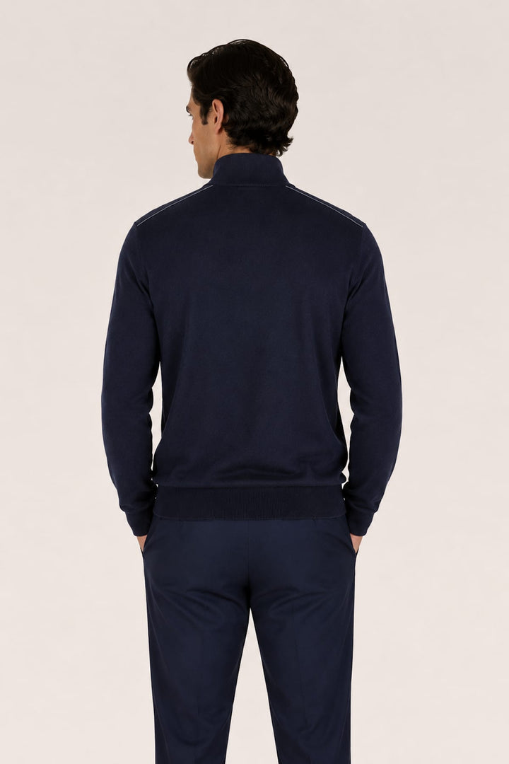 Front view of a blue Paul and Shark men&