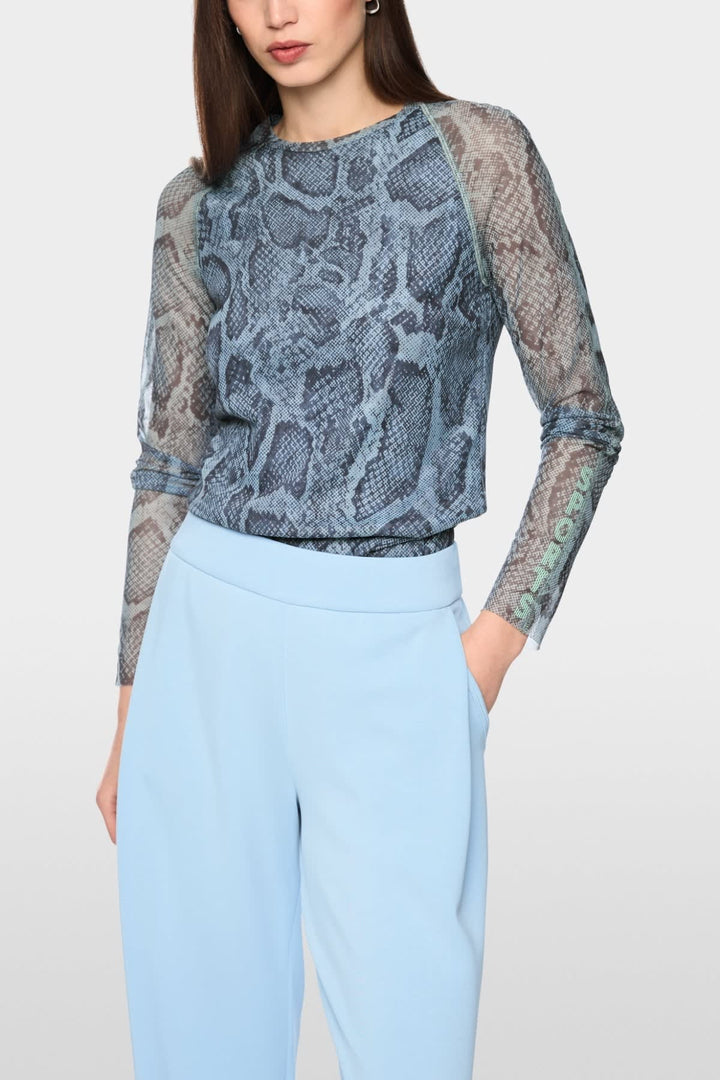 Side view of a blue Marc Cain women&