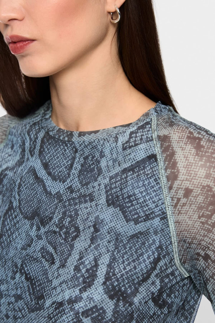 Front view of a blue Marc Cain women&