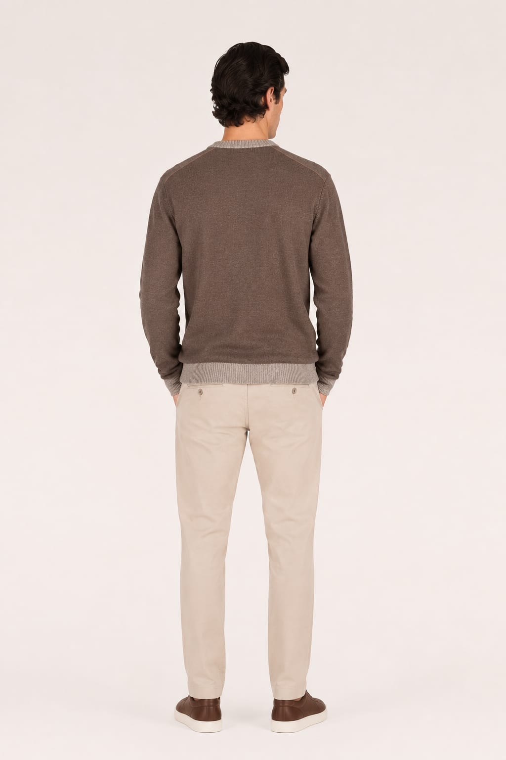 Front view of a gray Paul and Shark men&