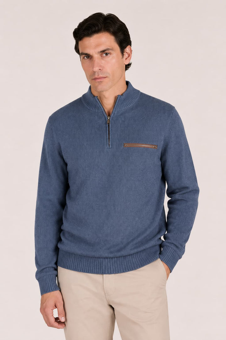 Front view of a gray Paul and Shark men&