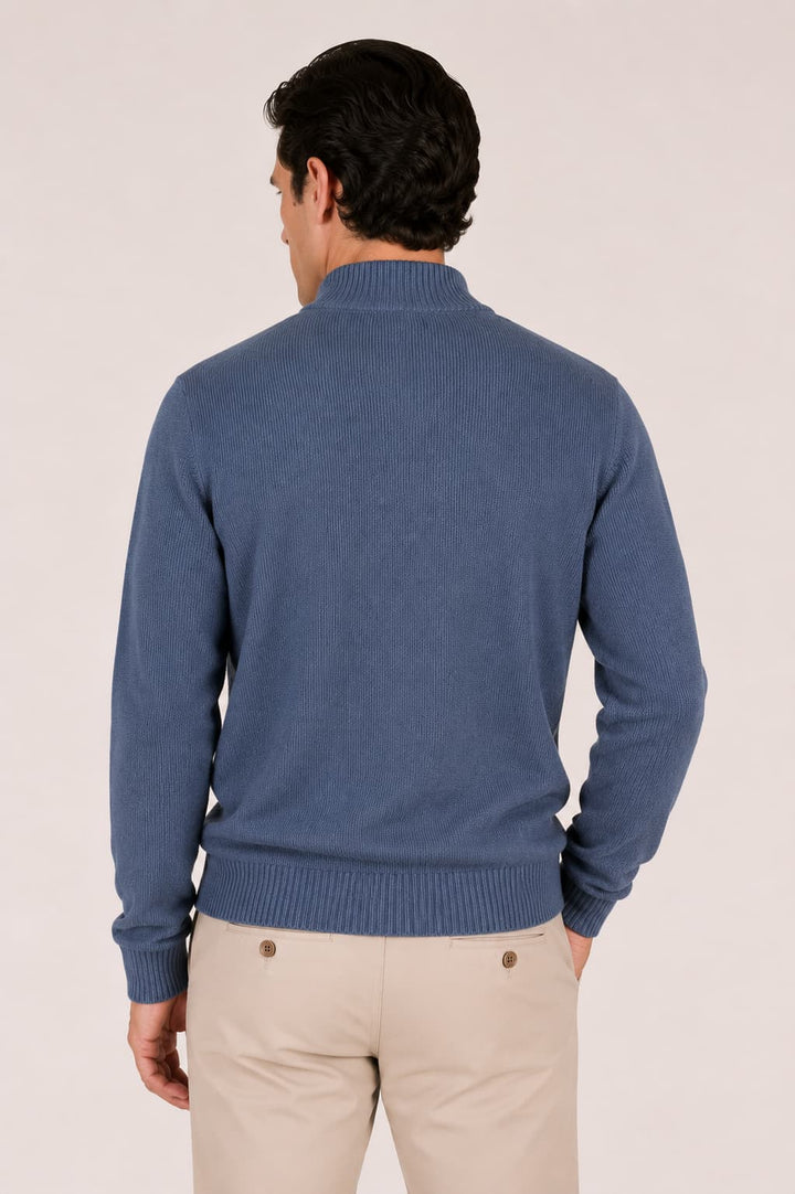 Front view of a blue Paul and Shark men&
