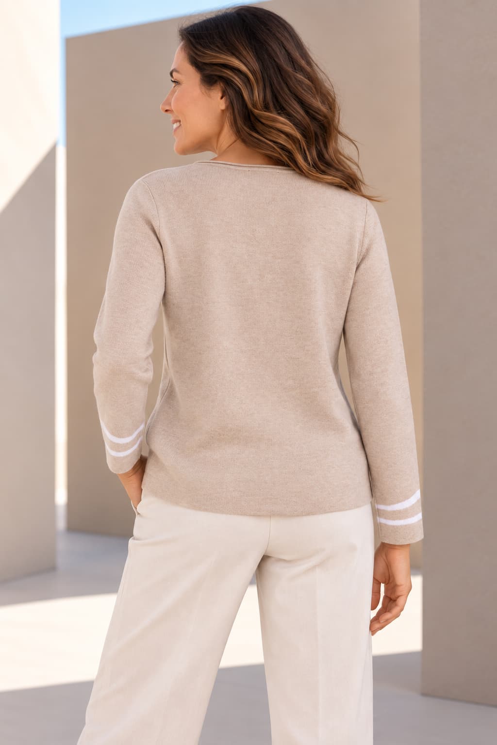 Chandail en tricot à motif abstrait pour femme kennys