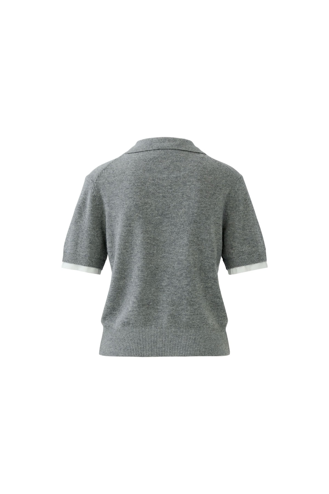 Chandail en tricot à col polo effet superposé pour femme Oui