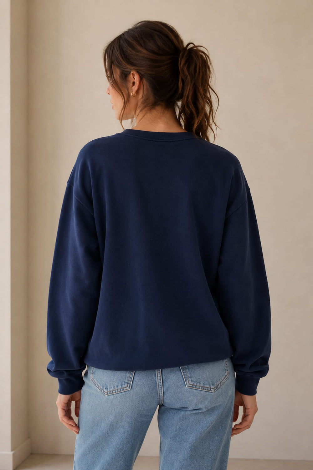 Front view of the JC SOPHIE women’s sweater in grey with visible seams - Valérie Simon