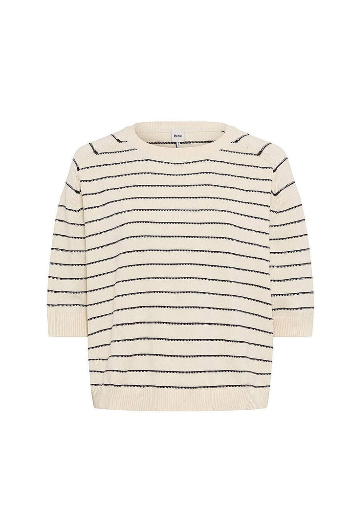 Front view of a multicolored Brax striped women&