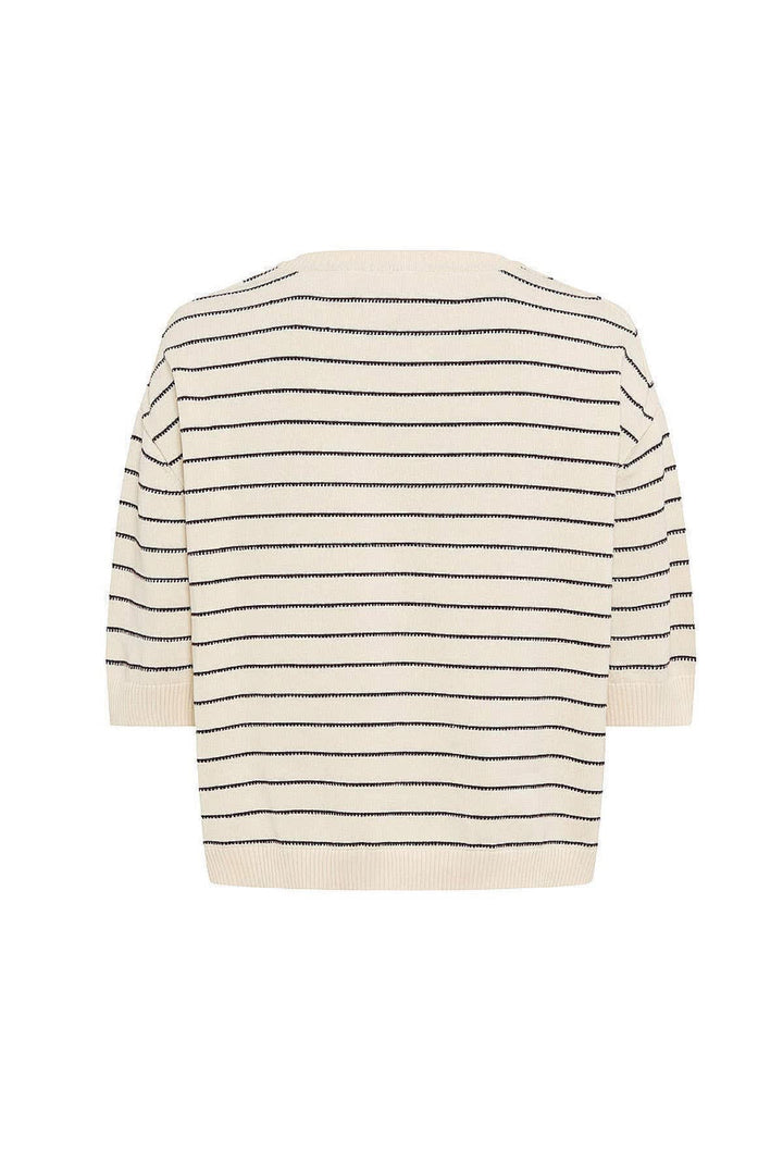 Front view of the red and white Brax striped women&