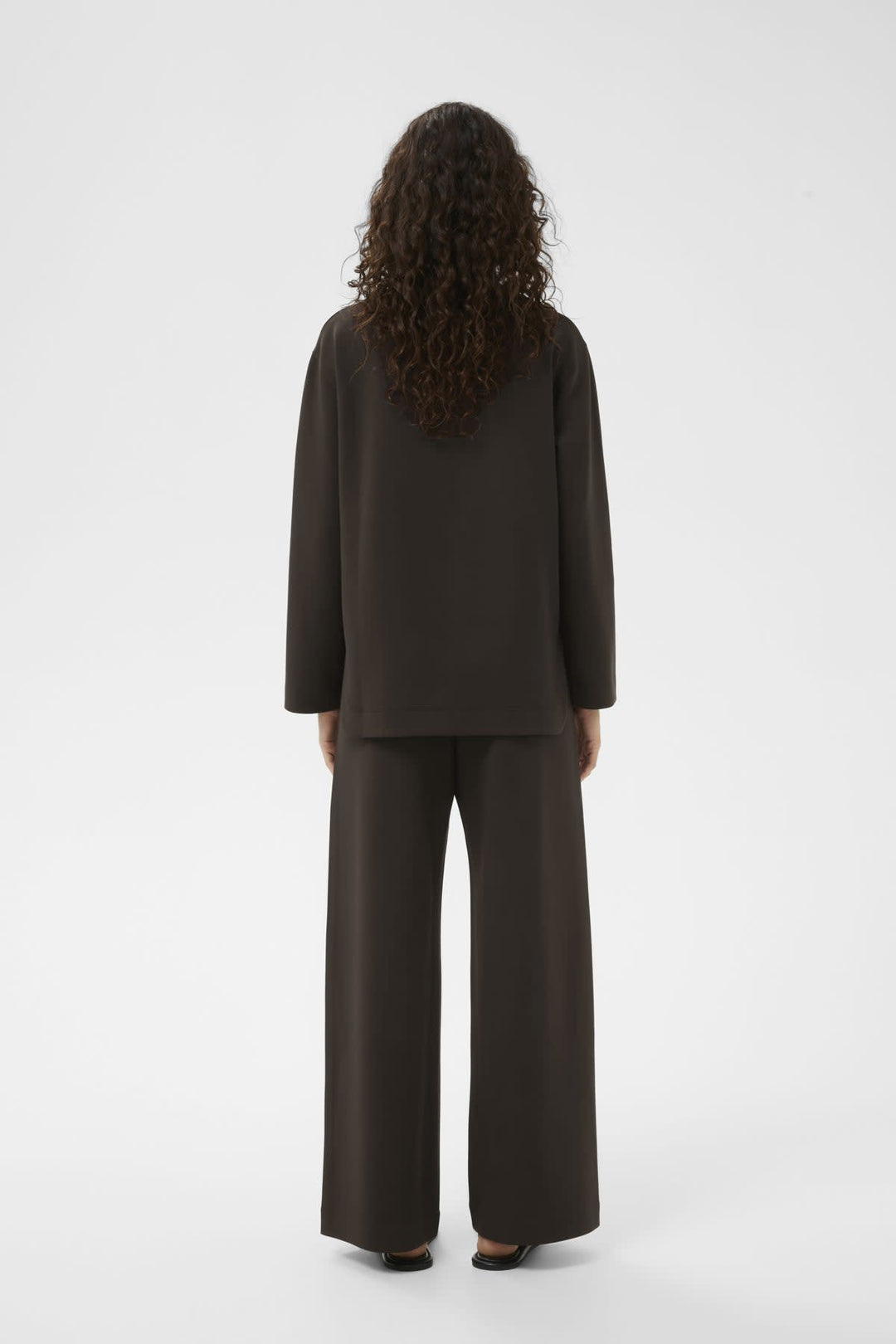 Vue détaillée chandail ouaté Gincent Inwear femme gris avec texture unique - Valérie Simon