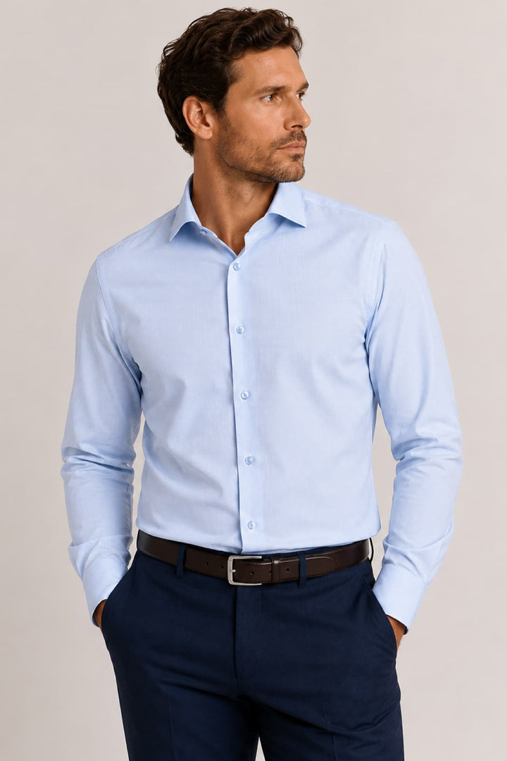 Vue de face chemise florale contrastante Eton pour homme noir et blanc - Valérie Simon