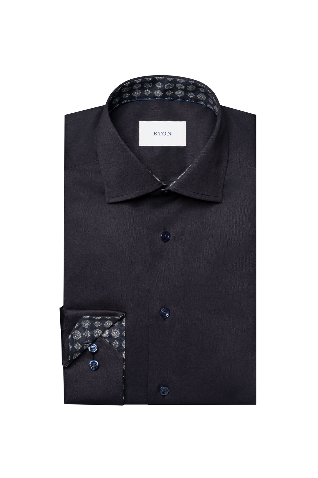 Front view of a white, stretchy, dressy Eton shirt for men - Valérie Simon