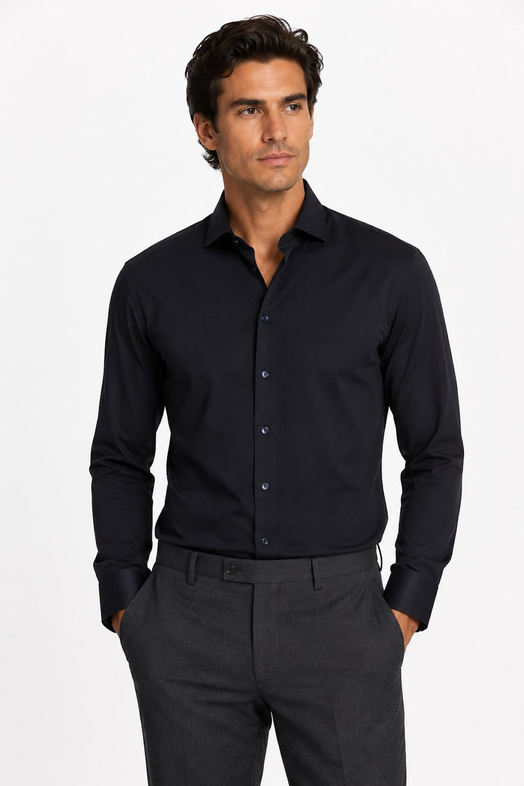Front view of a white Eton men&