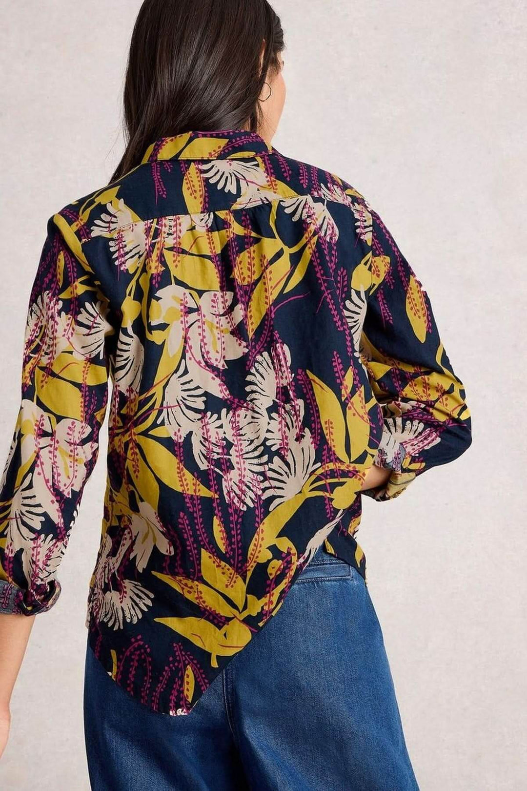 Chemise en coton manches retroussables