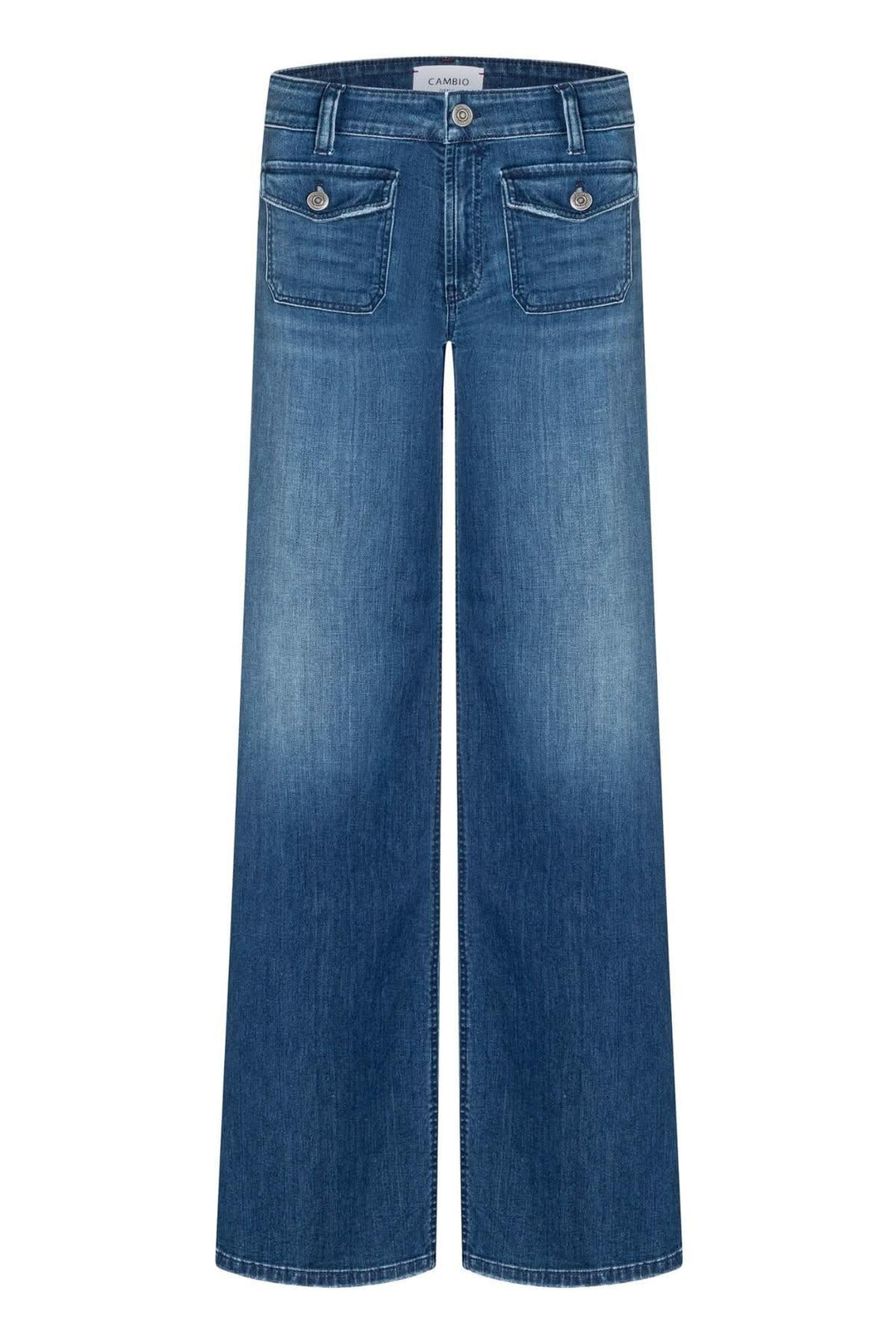 Jean Aimee patched pocket, coupe wide-fit, poches avant plaquées, style moderne et rétro.